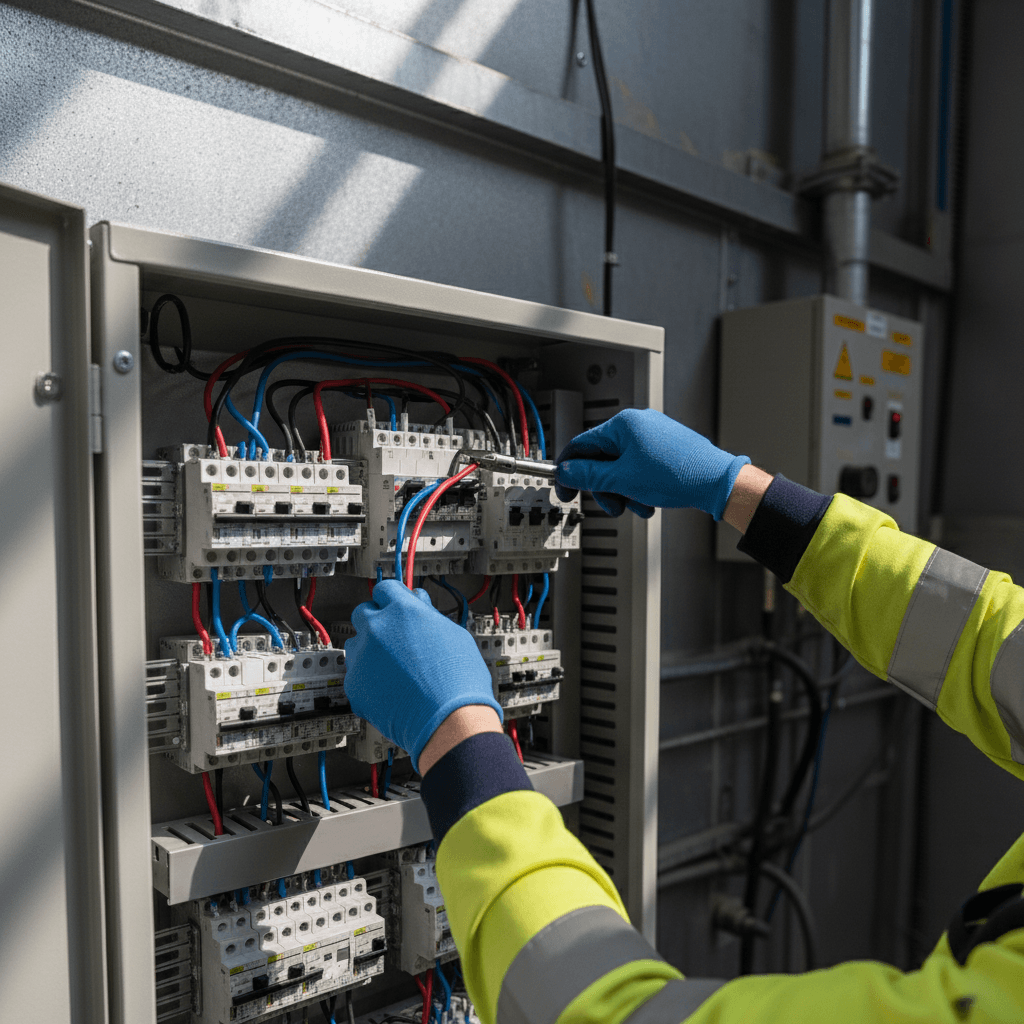 Electrical infrastructure installation in commercial building