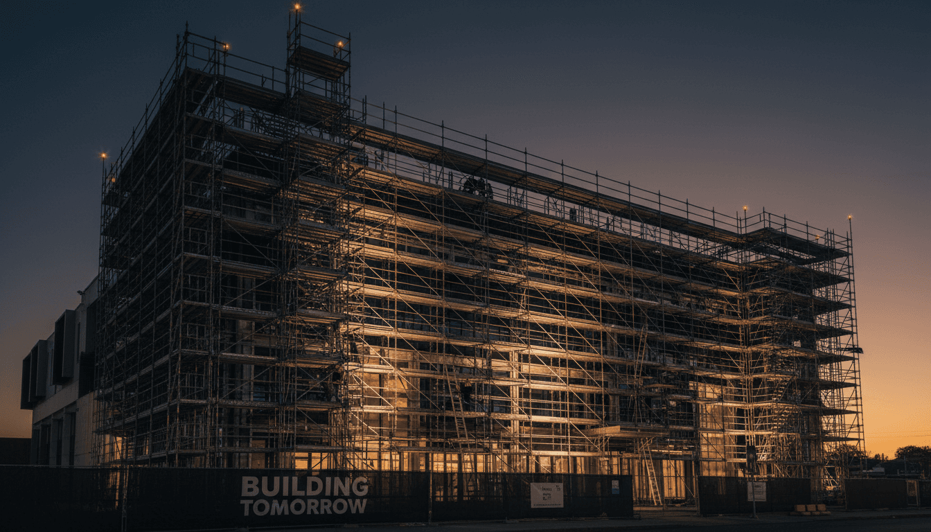 Completed construction project ready for handover